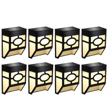 2: Greluna Solar Wall Lights Outdoor, 2 Modes Solar Led Waterproof Lighting
