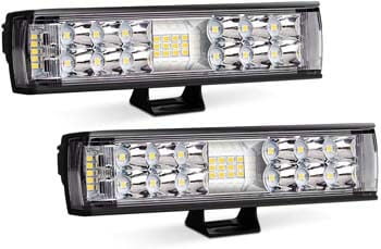 6: AutoFeel LED Light Bar 2PCS 7 Inch 60W LED Pods Flood Spot Beam Combo Off Road Driving Fog Light