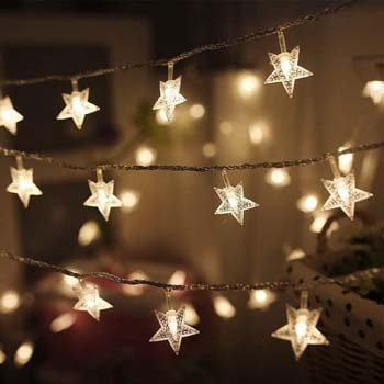 5: Twinkle Star 100 LED 49 FT Star String Lights