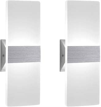 5: Modern Wall Sconce 12W, Set of 2 LED Wall Lamp Cool White