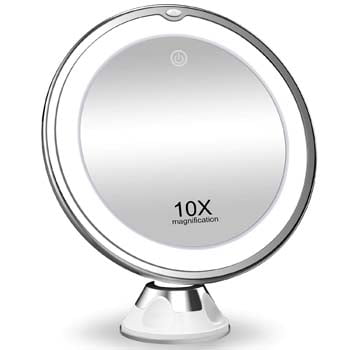 1: KOOLORBS 10X Magnifying Makeup Mirror