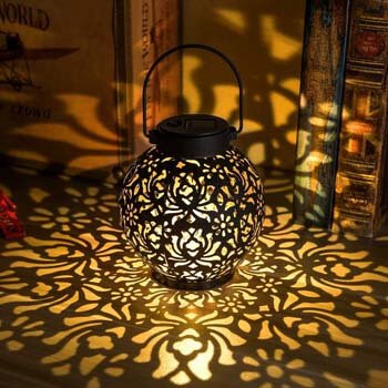 8: 2 Pack Outdoor Solar Hanging Lantern Lights