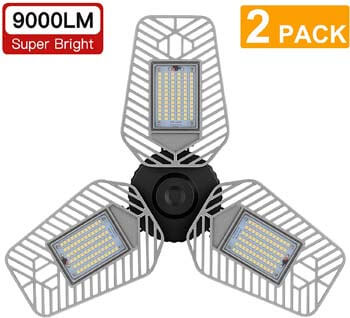 6: LZHOME 2-Pack LED Garage Lights