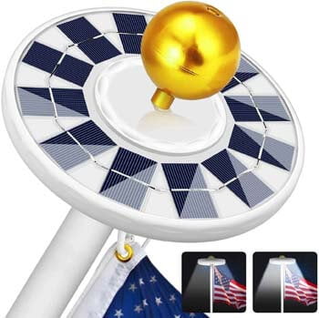 7: ZIOTI Solar Flag Pole Light 128 LED Light