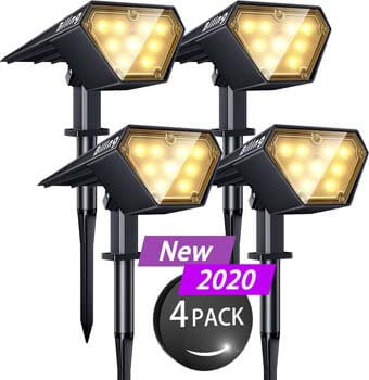 10: Biling Solar Spotlights Outdoor, 2-in-1 Solar Landscape Lights