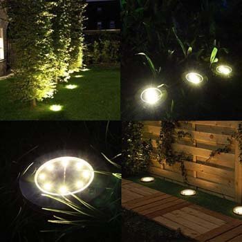 2: Dekugaa Solar Ground Lights - 8 LED Solar Garden Lights