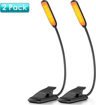 9: Book Light Warm Amber Lighting