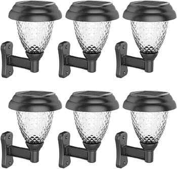 9: BlueYang Solar Fence Light, Waterproof Solar Wall Light Outdoor Decorative Solar Deck Lights