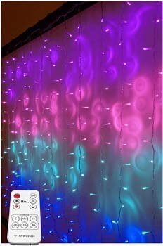9: Something Unicorn - Purple Ombre LED String Curtain Lights