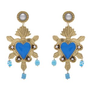 Orecchini in ottone Cuori di Tosca