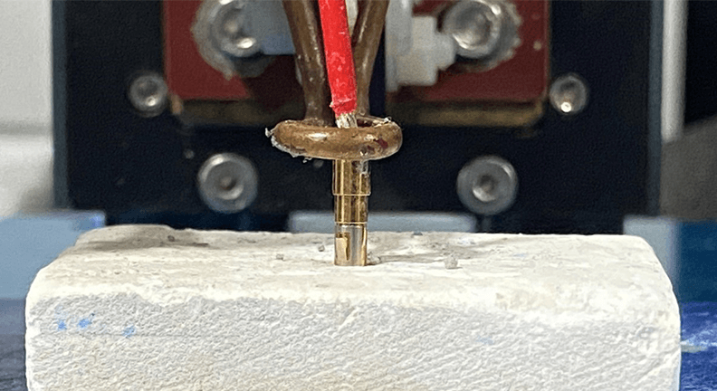 Induction Soldering of Copper Cables to Copper Pins Induction Soldering of Copper Cables to Copper Pins