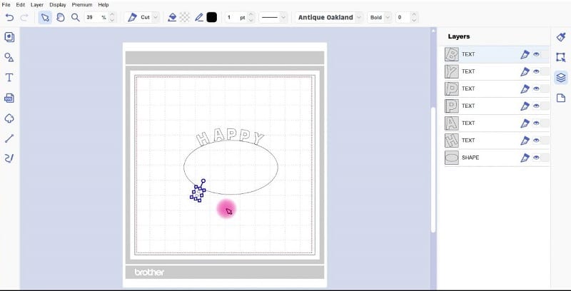 Scan N Cut tutorial in creating curved text using Canvas Workspace
