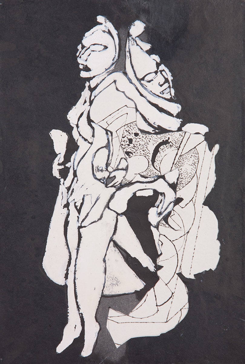 dessin-alain-le-yaouanc-1997 Sans-titre, dessin à l'encre de Chine.Coll. Privée, Paris. Photo: Allen Le Yaouanc