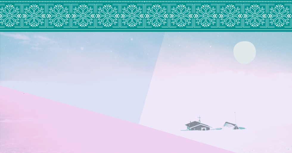 A house in heavy snow.