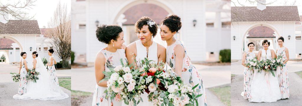bride and the bridesmaids portraits in danada house Naperville IL