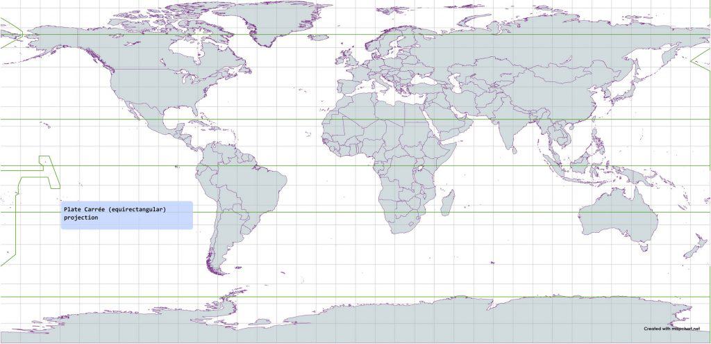Plate Carree equirectangular projection