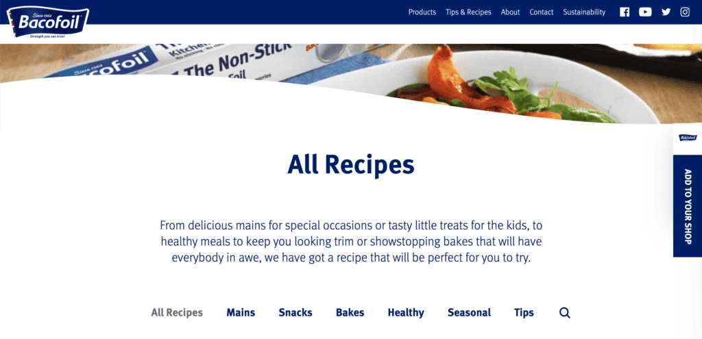 Bacofoil recipes page