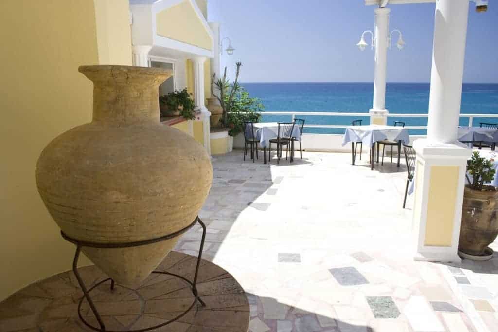 Hotel terrace with a view