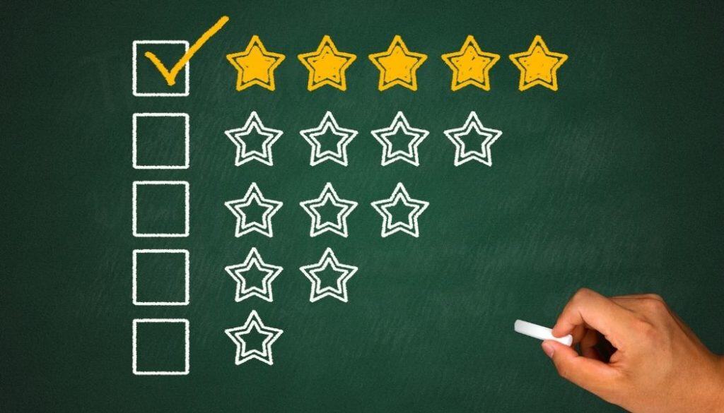 Sterne für Evaluation