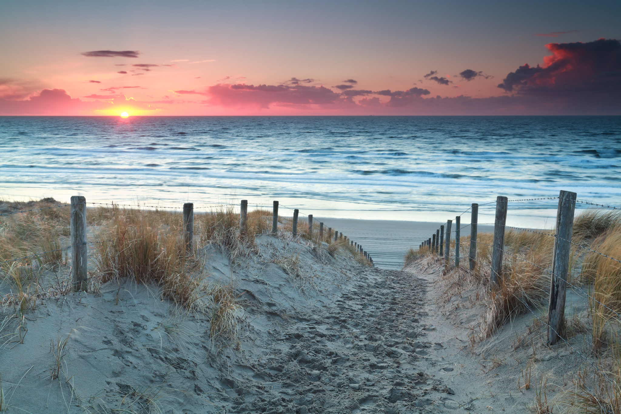 Sonnenuntergang am Strand bei Zandvoort