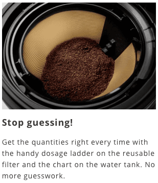 KitchenAid Showerhead Drip Coffee Maker Dosage Ladder KitchenAid Spiral Showerhead Drip Coffee Maker