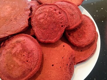 Red Velvet Pancakes Valentine's Day
