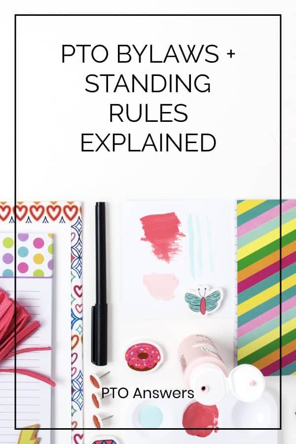 pto bylaws and standing rules explained