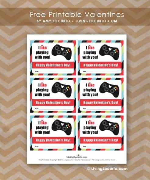 Free Printable Video Game Valentines