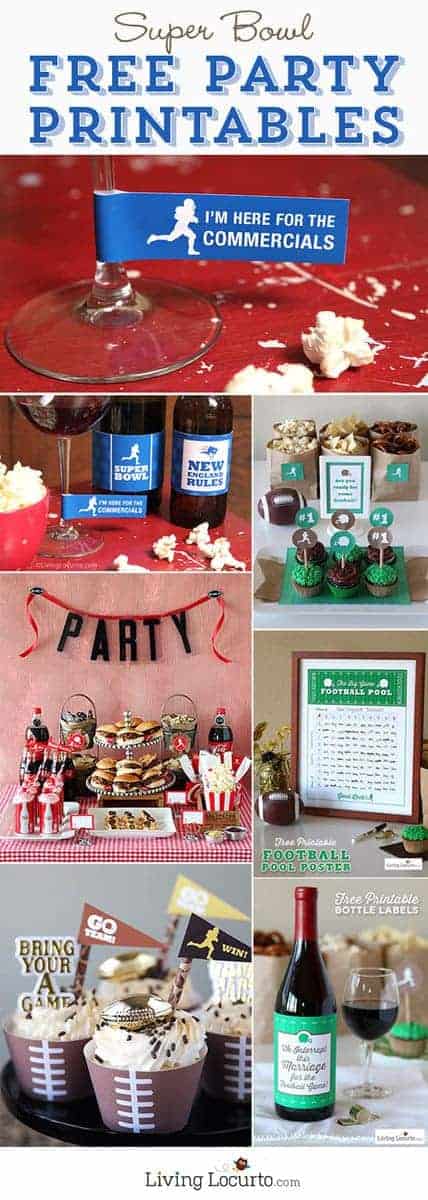 Super Bowl Free Party Printables