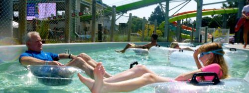 The lazy river at hershey's boardwalk