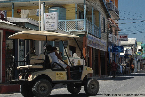 Golf carts are the way to travel in on the islands and cayes off of belize