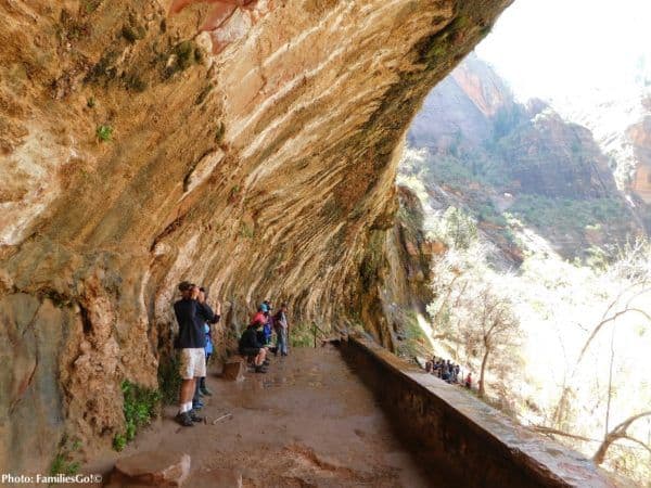 Weeping rock looks like a wave.