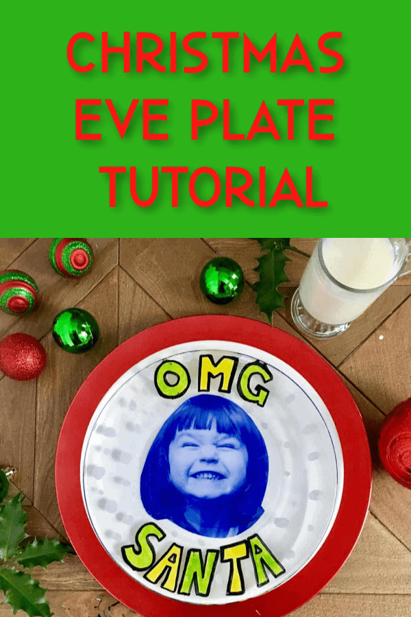 diy christmas eve plate tutorial