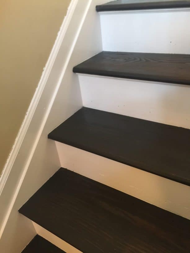 Carbon Gray on staircase treads