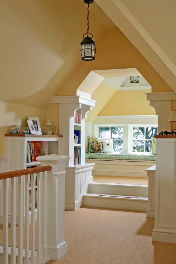 hallway with cream wall paint