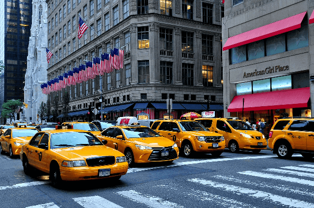 Taxi cabs in nyc
