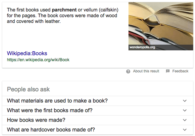 Example Featured Snippet and People also ask | Kanuka Digital