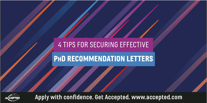 Recommendation Letters for PhD Admissions