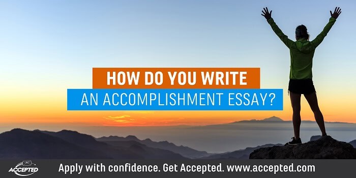 How do you write an accomplishment essay?