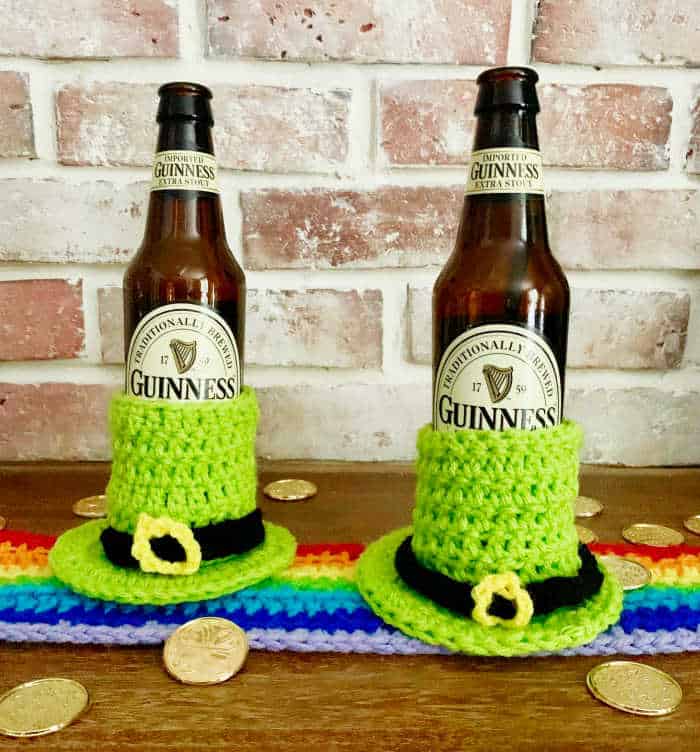 two beers inside the leprechaun cozy