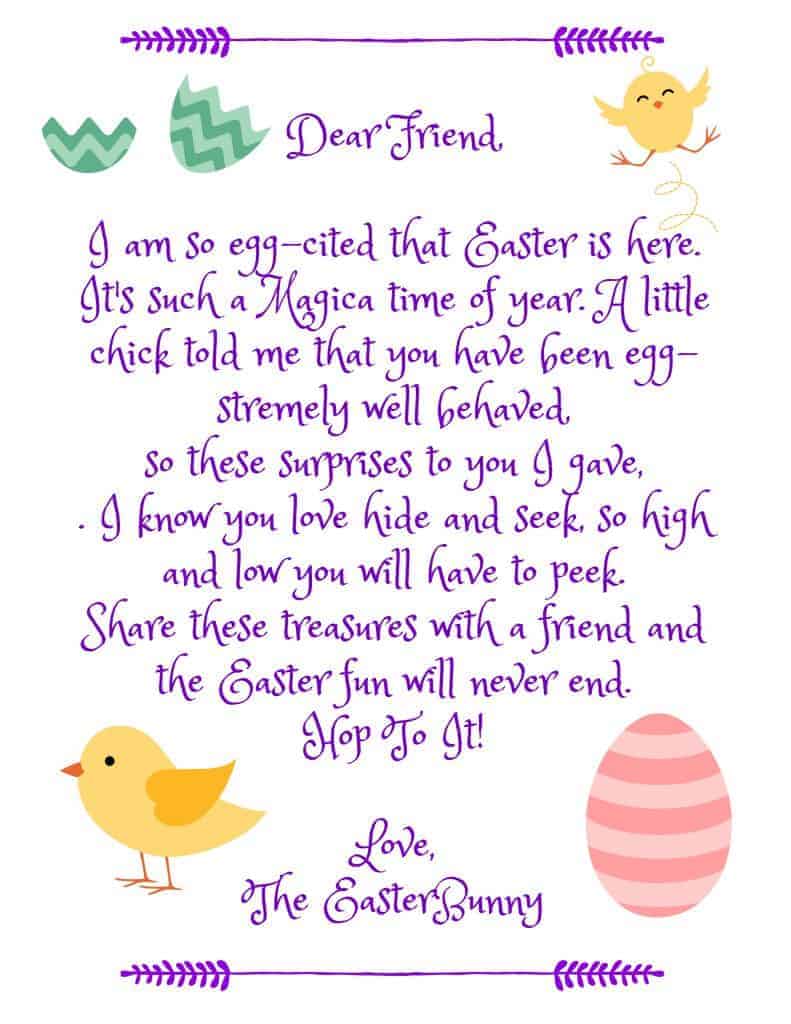 Easter Bunny Letter
