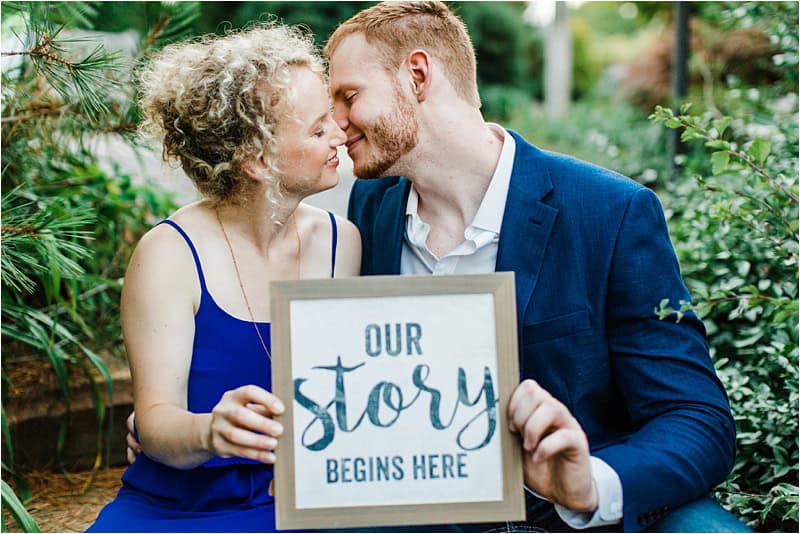 Erin and cody engagement session in Botanic garden chicago