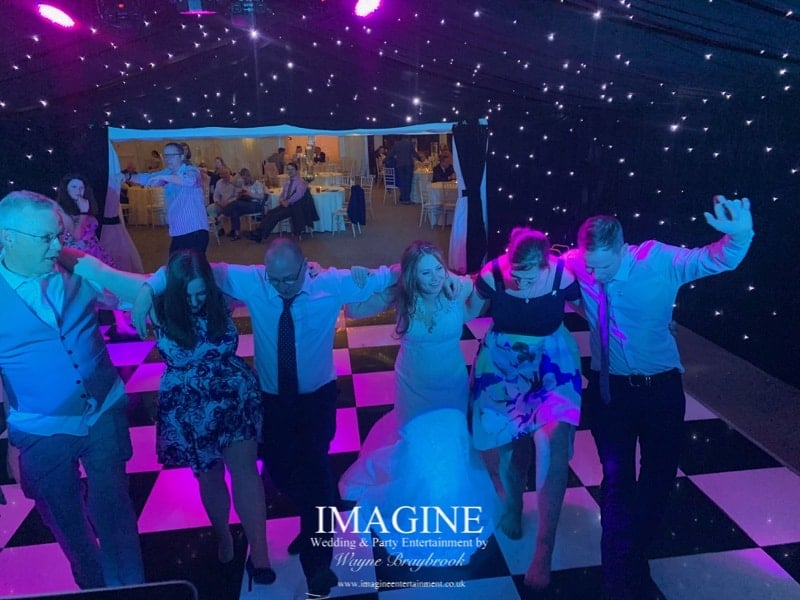 How soon should you hire a DJ for your wedding? 3 Cara & Joe's wedding reception at The Old Hall in Ely with Imagine Wedding & Party Entertainment