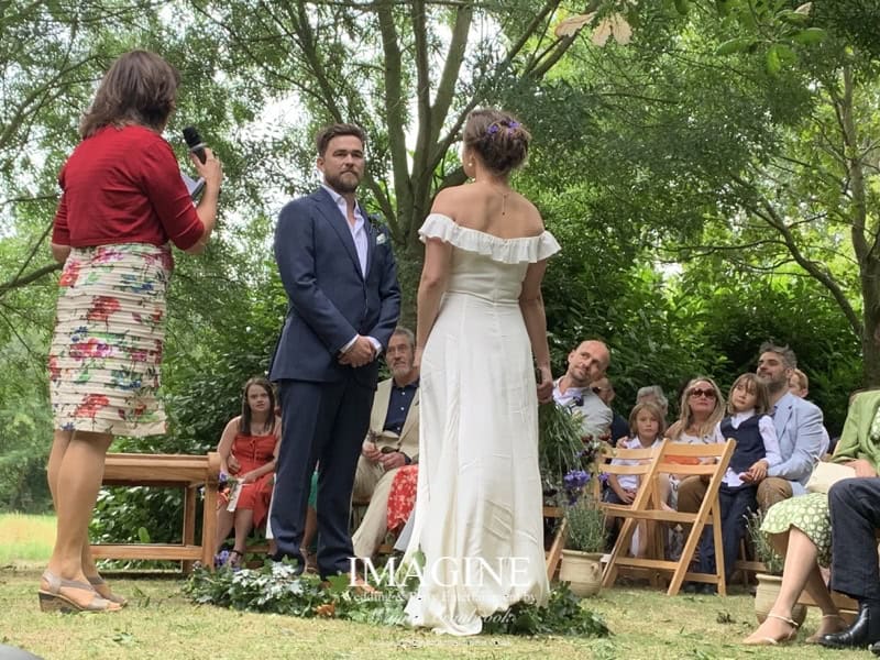 Why hire a DJ for your wedding ceremony? 3 Jemima & Ed's wedding at Horsley Hale Farm