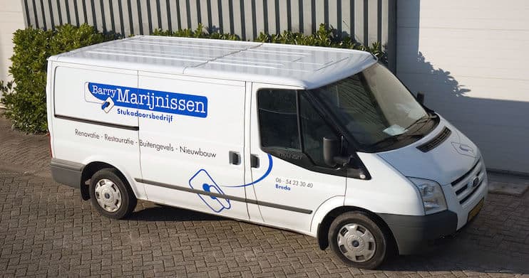 Busje stukadoorsbedrijf Barry Marijnissen