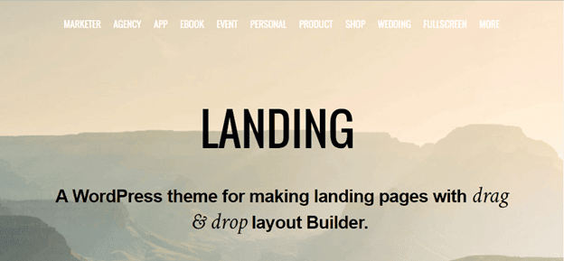 themify landing theme