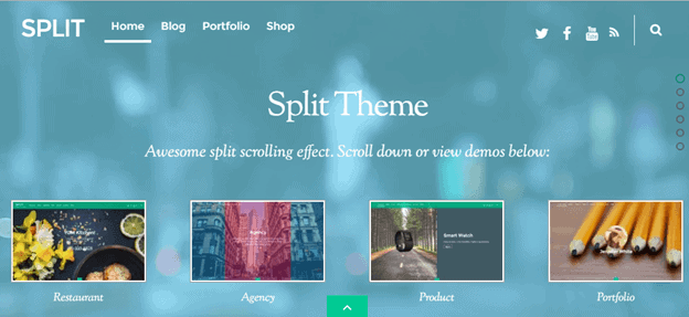 split themify theme