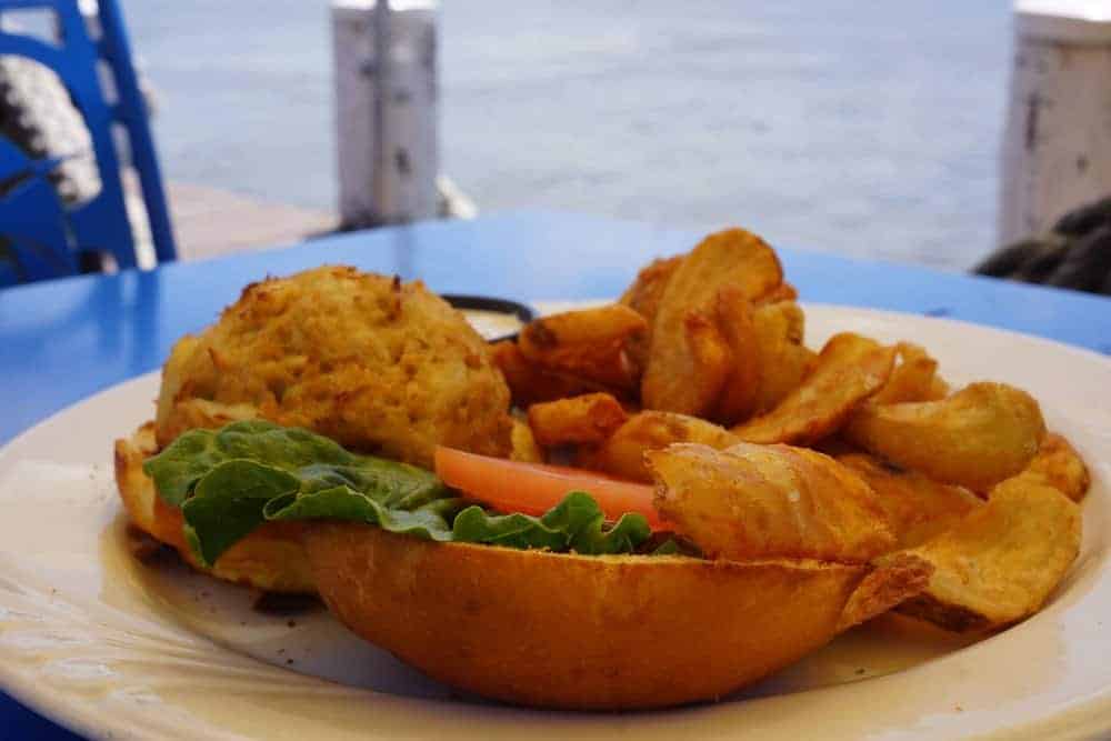 Schaefer’s award-winningcrabcake. photo by: Chris Landers