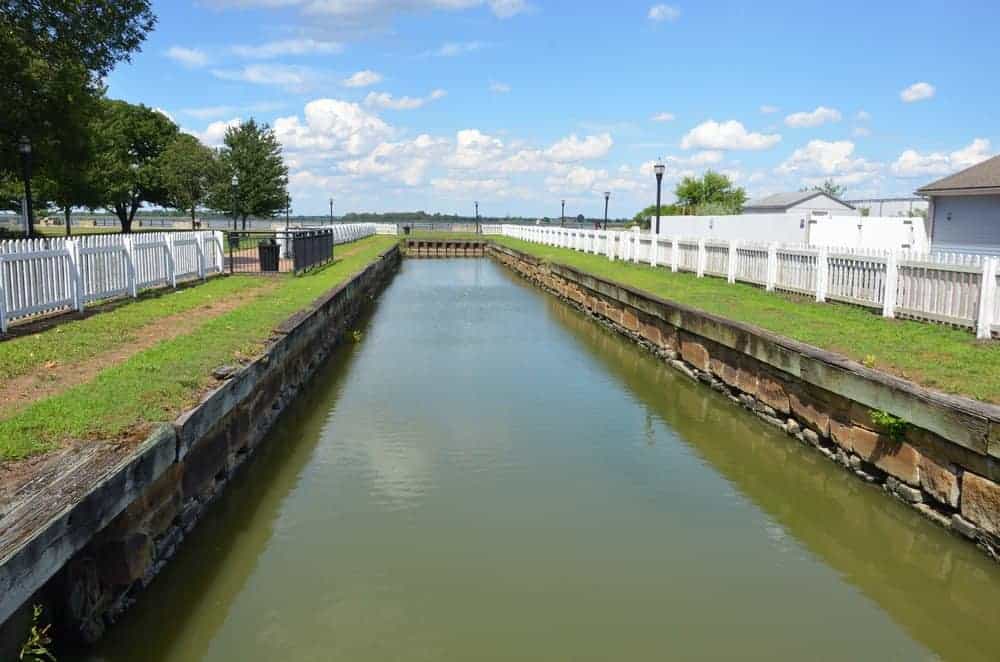 The last remaining lock from the canal’s first iteration at Delaware City.
