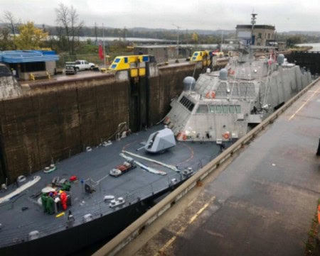 LCS 11 at Welland Canal Lock 3 in Ontario. Photo: Nathan Attard